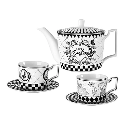 Tea Pot ak Tas Set